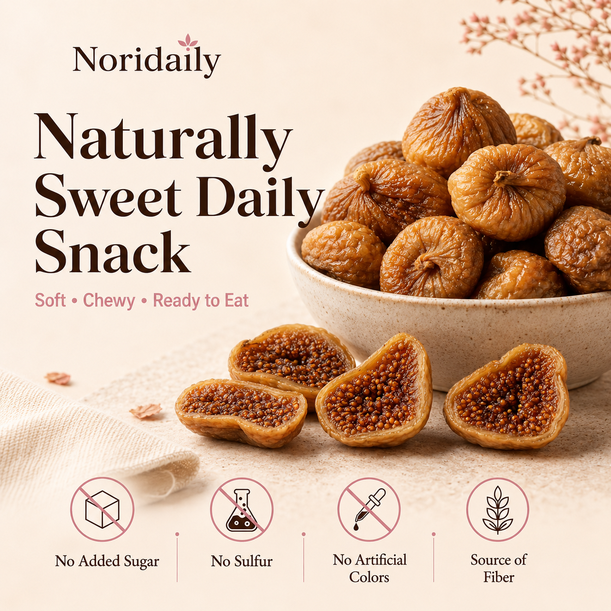 Organic Sun-Dried Whole Figs Premium Natural Sweet Dried Fruit Vegan Healthy Snack-JXX