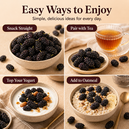 Dried Mulberries – Nourish Liver & Kidney, Darken Hair, Perfect for Night Owls-JXX